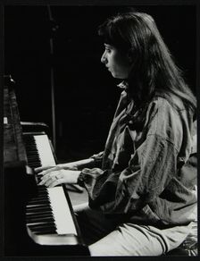 Canadian pianist Renee Rosnes playing at the Hertfordshire Jazz Festival, St Albans, 1993. Creator: Denis Williams