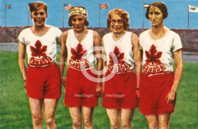 Canadian team, women's 4 x 100 metres relay, 1928. Creator: Unknown.