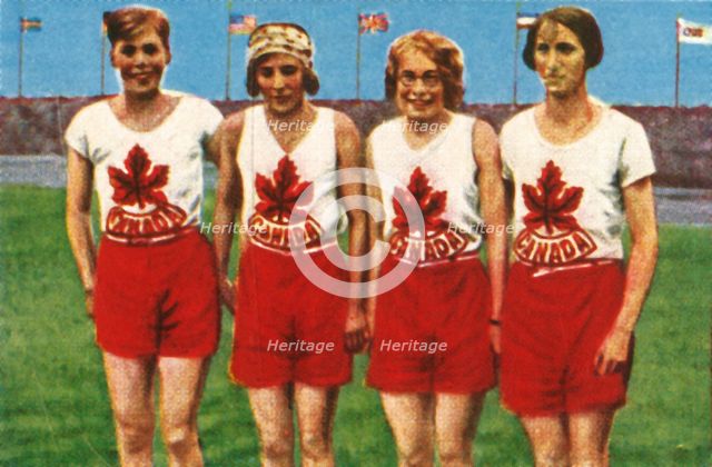 Canadian team, women's 4 x 100 metres relay, 1928. Creator: Unknown.
