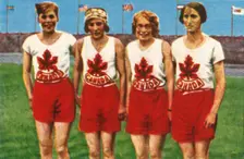 Canadian team, women's 4 x 100 metres relay, 1928. Creator: Unknown