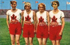 Canadian team, women's 4 x 100 metres relay, 1928. Creator: Unknown