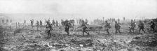 Canadian troops in no man's land, Vimy, France, First World War, 9 April 1917