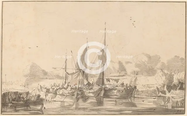 Canal at Utrecht, 1771, published 1787. Creator: Bernhard Schreuder.