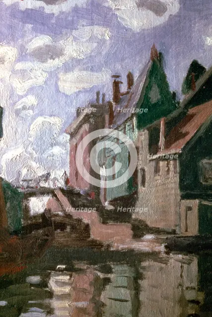 'Canal at Zaandam', detail, 1871. Artist: Claude Monet
