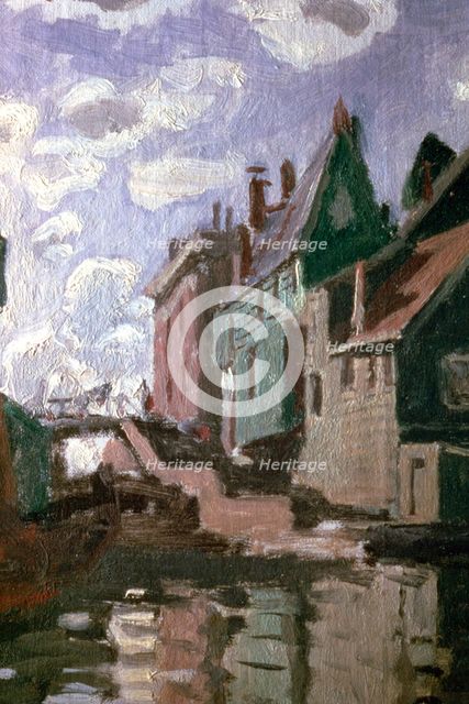 'Canal at Zaandam', detail, 1871. Artist: Claude Monet