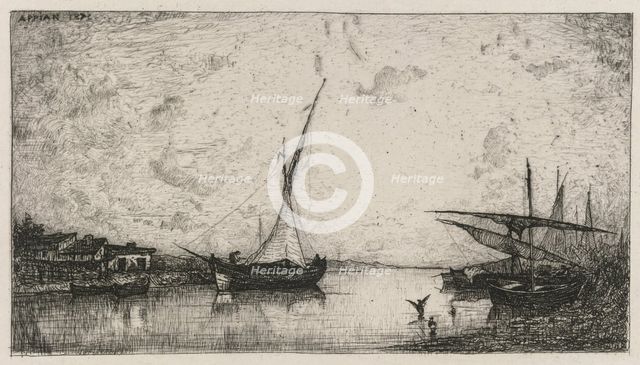 Canal aux Martigues, 1872. Creator: Adolphe Appian (French, 1818-1898).