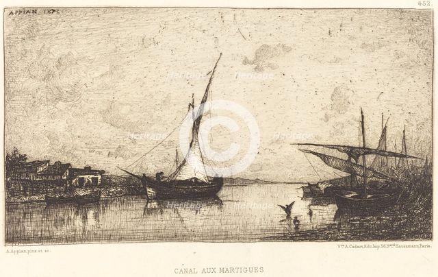 Canal aux Martiques. Creator: Adolphe Appian.