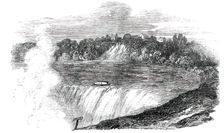 Canal-Boat at "The Horseshoe Fall", Niagara, 1850. Creator: Unknown