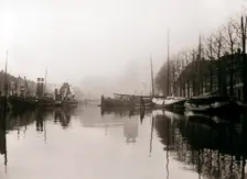 Canal boats, Dordrecht, Netherlands, 1898.Artist: James Batkin