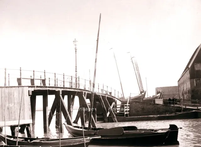 Canal boats, Marken Island, Netherlands, 1898. Artist: James Batkin