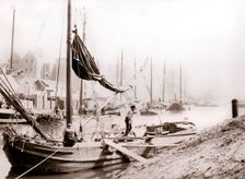 Canal boats, Rotterdam, 1898.Artist: James Batkin