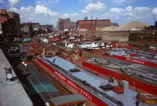 Canal Barges at Hull docks, Yorkshire, 20th century. Artist: CM Dixon