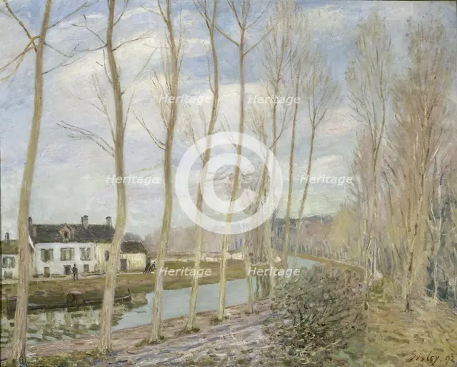 Canal du Loing, 1892. Artist: Sisley, Alfred (1839-1899)