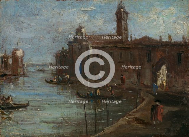 Canal in Venice, 18th century. Creator: Unknown.