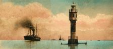 Canal of Suez. The bitter lakes - The north light-house c1918-c1939. Creator: Unknown