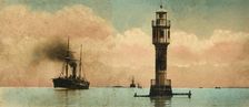 Canal of Suez. The bitter lakes - The north light-house c1918-c1939. Creator: Unknown