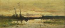 Canal landscape near Hilversum, 1880-1915. Creator: Johannes Gysbert Vogel