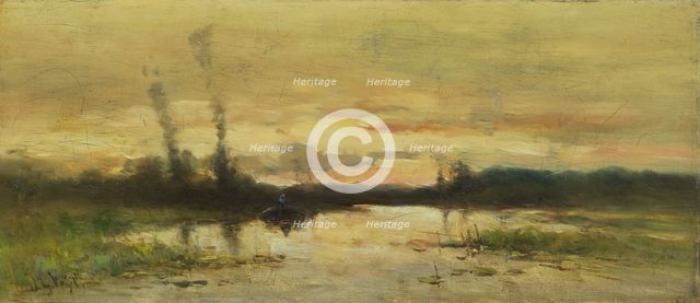 Canal landscape near Hilversum, 1880-1915.  Creator: Johannes Gysbert Vogel.