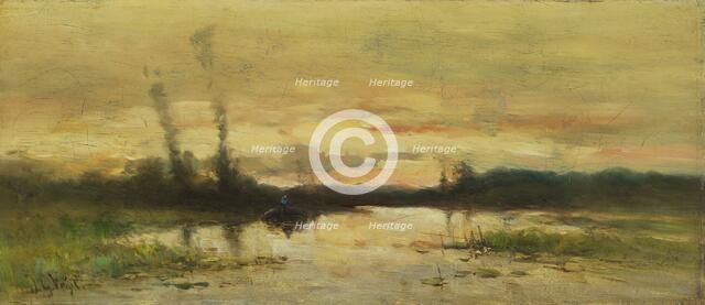 Canal landscape near Hilversum, 1880-1915.  Creator: Johannes Gysbert Vogel.