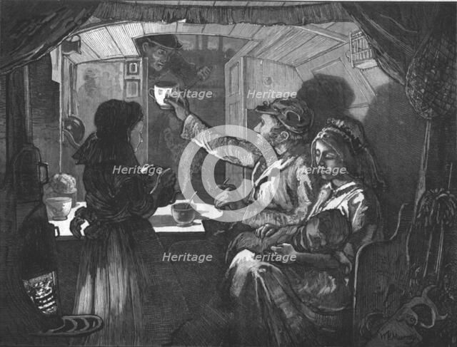 'Canal Life - Tea Time on a Monkey Boat', 1874. Artist: William Bazett Murray.