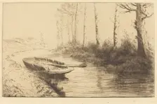 Canal Seen by Morning Light (Le canal: Effet du matin). Creator: Alphonse Legros