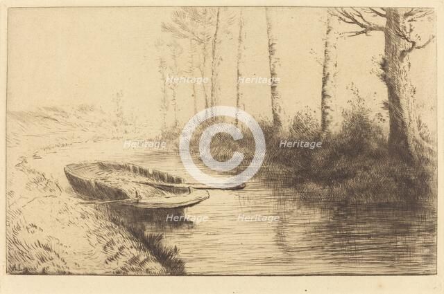 Canal Seen by Morning Light (Le canal: Effet du matin). Creator: Alphonse Legros.