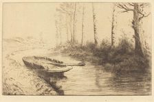 Canal Seen by Morning Light (Le canal: Effet du matin). Creator: Alphonse Legros