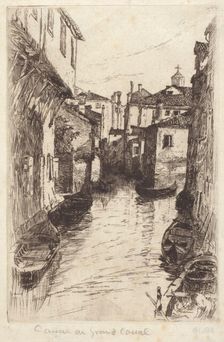 Canal, Venice, 1880-1882. Creator: Otto Henry Bacher