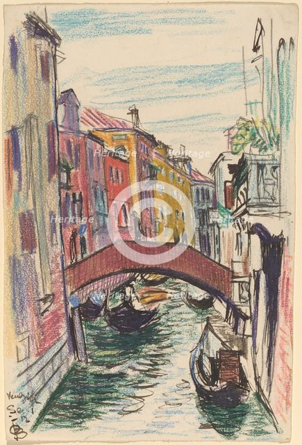 Canal, Venice, 1912. Creator: Oscar Bluemner.