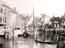 Canal yard, Dordrecht, Netherlands, 1898.Artist: James Batkin