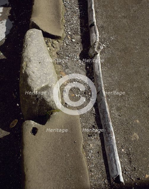 Canalization made from lead, Pompeii, Italy, 2002. Creator: LTL.