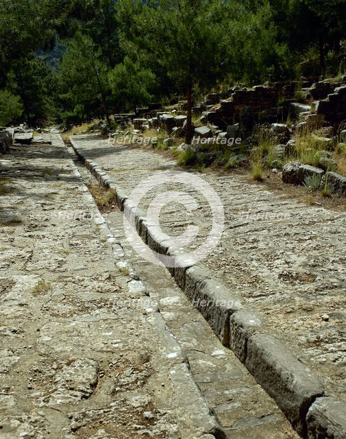 Canalization, Priene, Agora, Ionia, Anatolia, Turkey, 1999. Creator: Unknown.