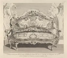 Canapé executé pour Mr. le Comte de Bielenski, from Oeuvre de Juste Aurele Meisson..., ca. 1742-48. Creator: Juste-Aurele Meissonier