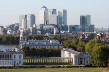 Canary Wharf from Greenwich Park, London, 2009. Creator: Peter Thompson