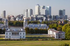 Canary Wharf from Greenwich Park, London, 2009. Creator: Peter Thompson