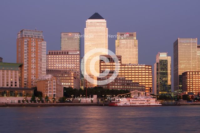 Canary Wharf, London, 2009.  Creator: Peter Thompson.