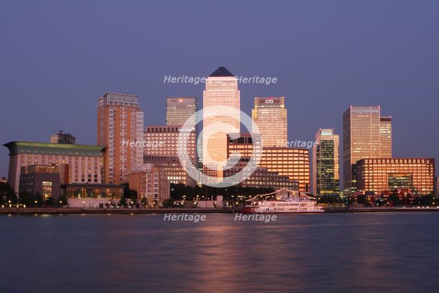 Canary Wharf, London, 2009.  Creator: Peter Thompson.
