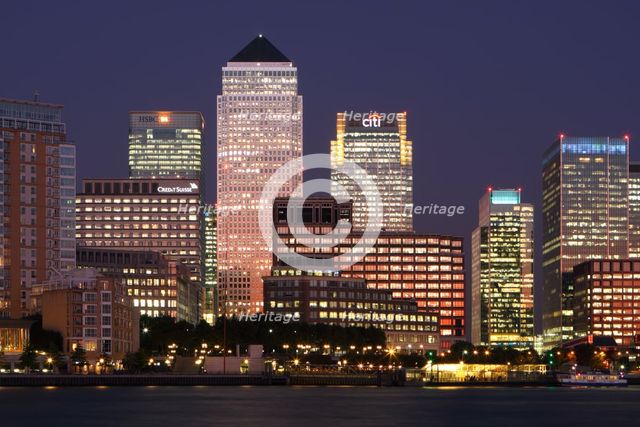 Canary Wharf, London, 2009.  Creator: Peter Thompson.