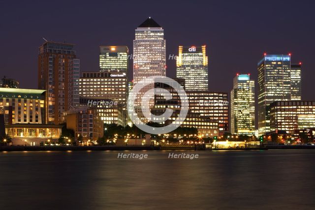 Canary Wharf, London, 2009.  Creator: Peter Thompson.