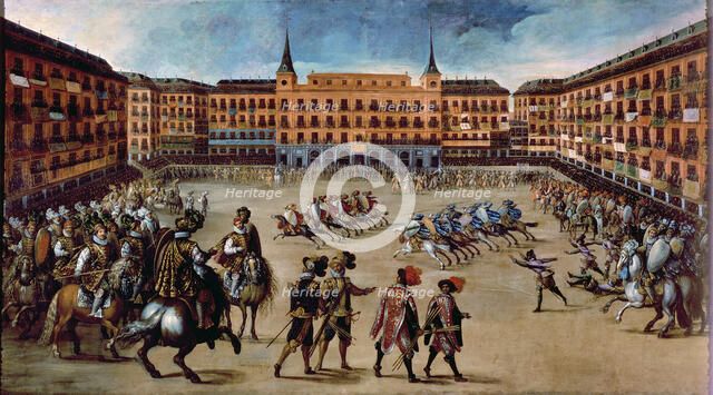 Cañas game', party in the Plaza Mayor on the occasion of the marriage of the Prince of Wales with…