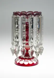 Candelabra, Bohemia, c. 1840/50. Creator: Bohemia Glass