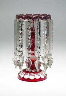 Candelabra, Bohemia, c. 1840/50. Creator: Bohemia Glass