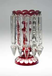 Candelabra, Bohemia, c. 1840/50. Creator: Bohemia Glass