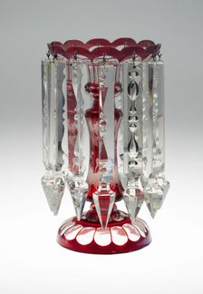 Candelabra, Bohemia, c. 1840/50. Creator: Bohemia Glass