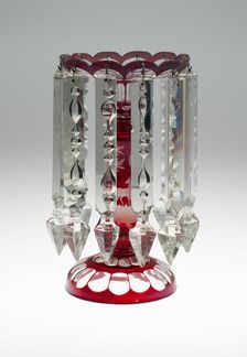 Candelabra, Bohemia, c. 1840/50. Creator: Bohemia Glass
