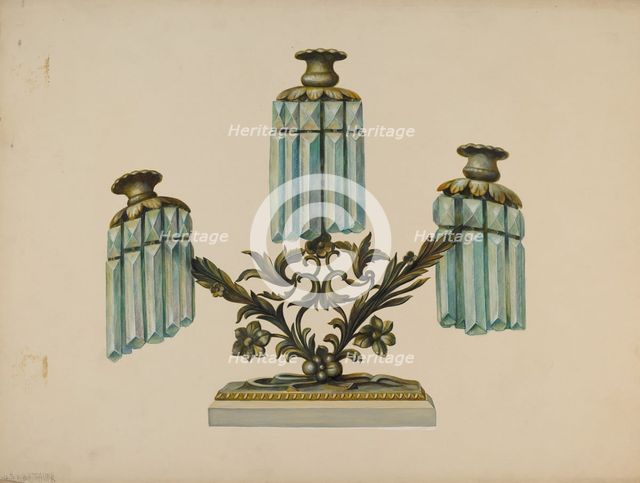 Candelabra, c. 1938. Creator: Walter Hochstrasser.