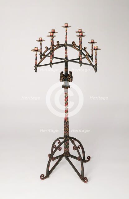 Candelabra (One of a Pair), England, c. 1860. Creator: William White.