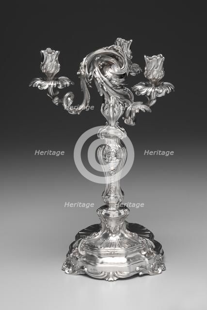 Candelabrum, 1757-1758. Creator: François Thomas Germain (French, 1726-1791).