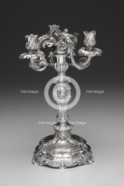 Candelabrum, 1757-1758. Creator: François Thomas Germain (French, 1726-1791).