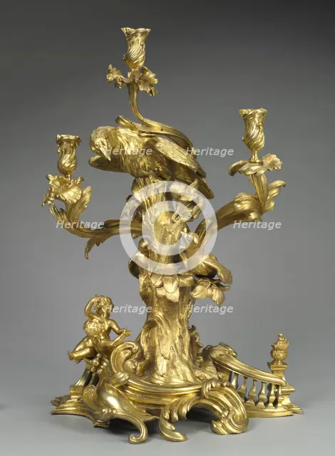 Candelabrum, c. 1750. Creator: Jean Joseph de Saint-Germain (French, 1720-1791), probably by.